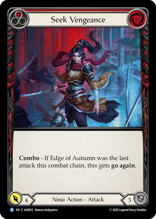 Card image of Seek Vengeance (Red)