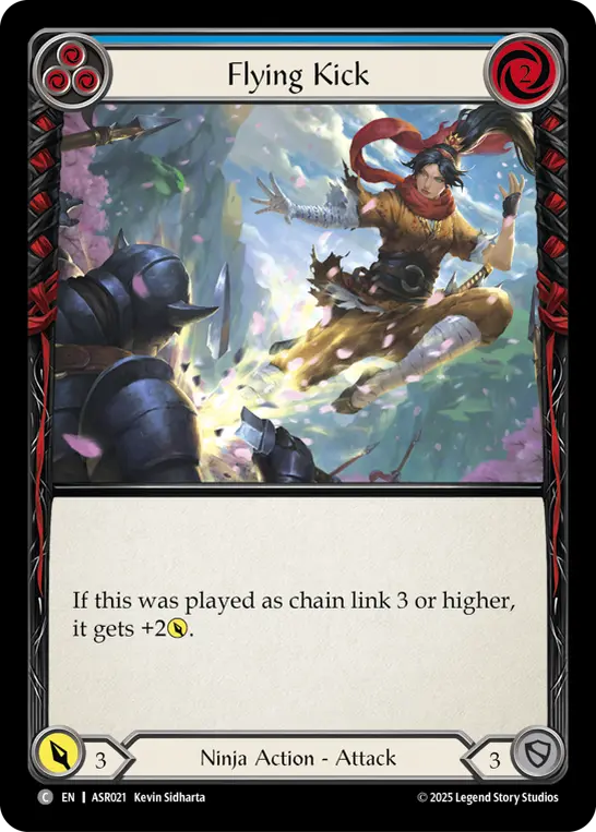 Card image of Flying Kick (Blue)