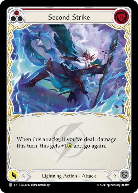 Image of the card for Second Strike (Red)