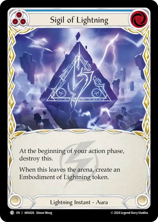 Image of the card for Sigil of Lightning (Blue)