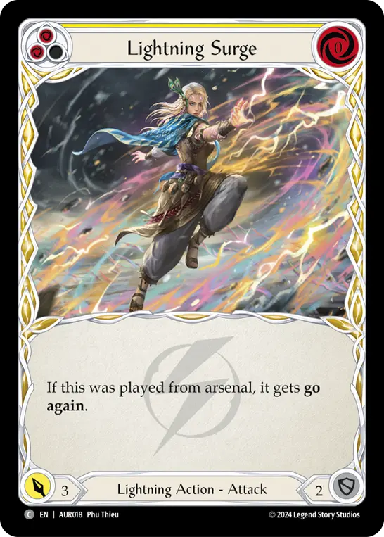 Card image of Lightning Surge (Yellow)