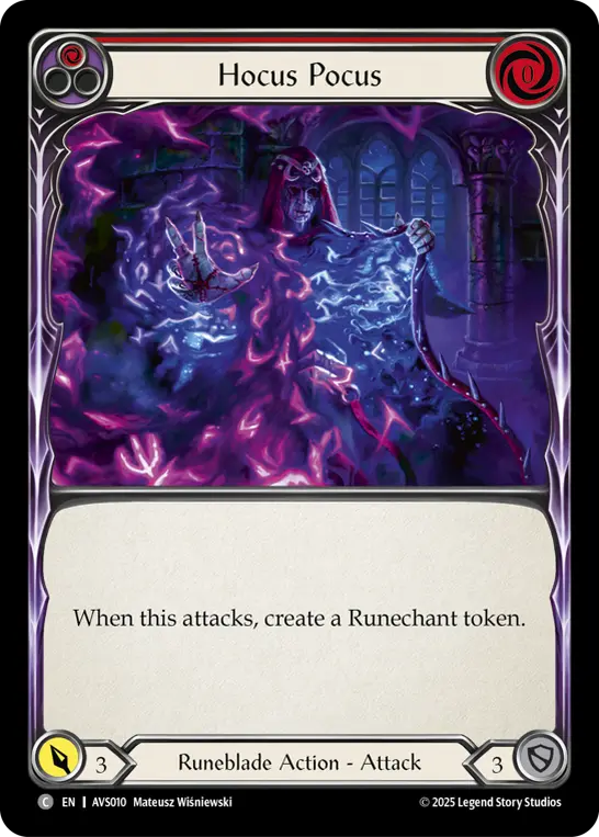 Card: Hocus Pocus (red)