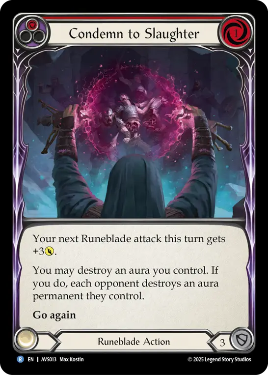 Card: Condemn to Slaughter (red)