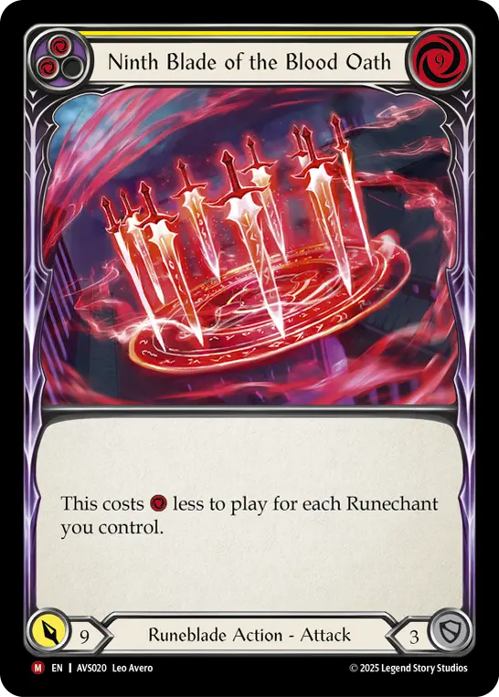 Card: Ninth Blade of the Blood Oath (yel)