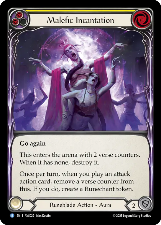 Card: Malefic Incantation (yel)
