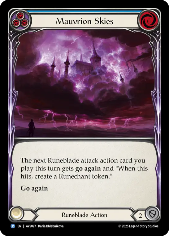 Card: Mauvrion Skies (blu)