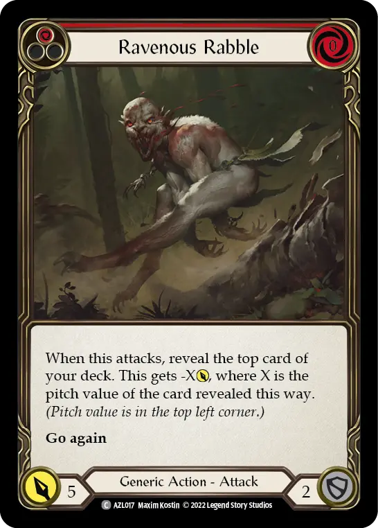 Card: Ravenous Rabble (red)