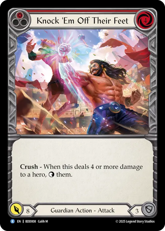 Card: Knock 'Em Off Their Feet (red)