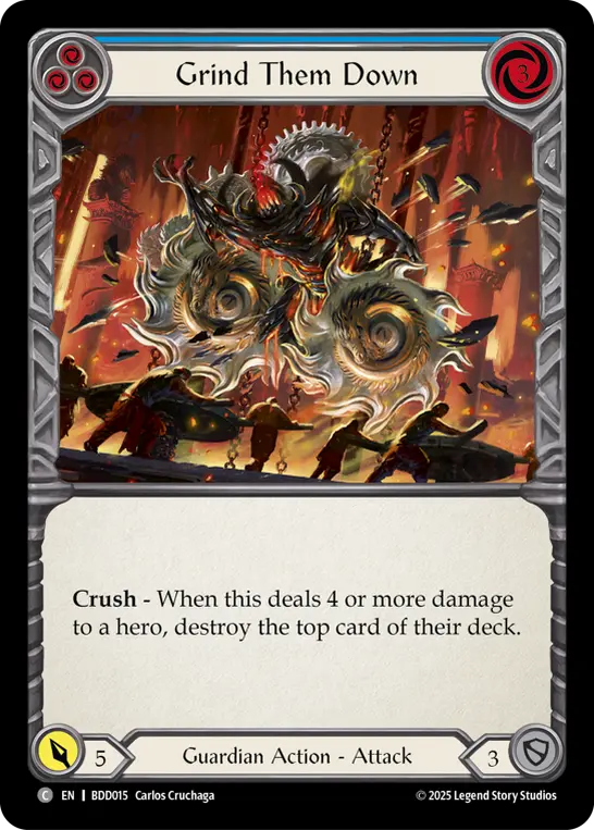 Card: Grind Them Down (blu)