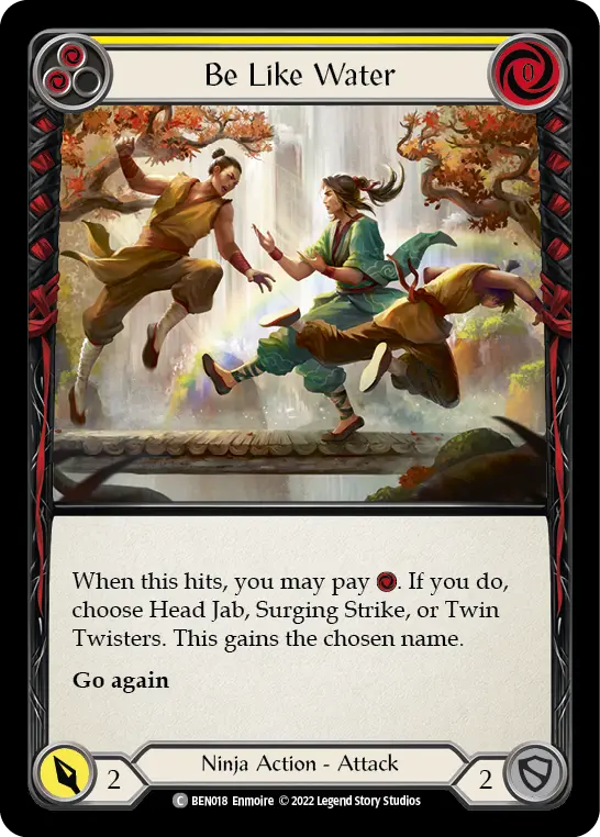 Card: Be Like Water (yel)