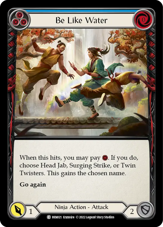 Card: Be Like Water (blu)