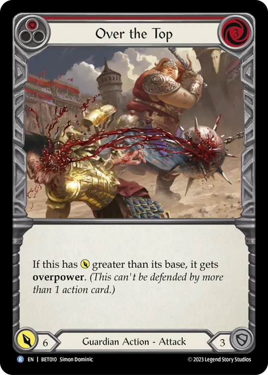 Card: Over the Top (red)