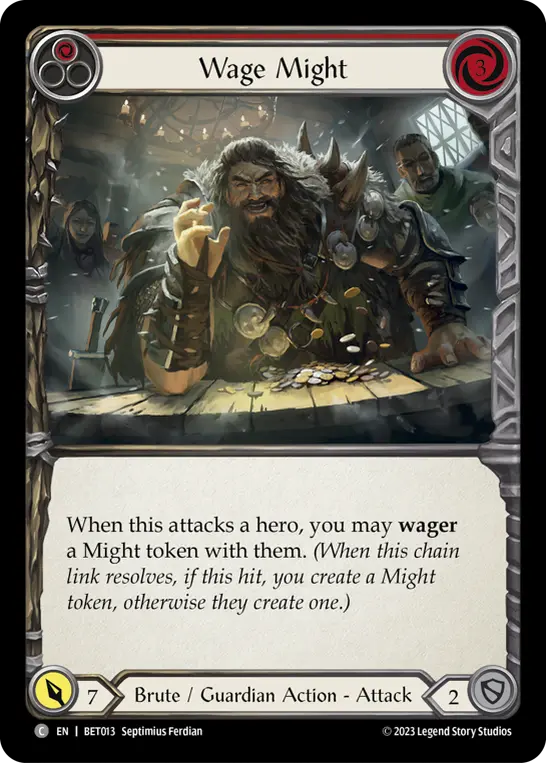 Card: Wage Might (red)