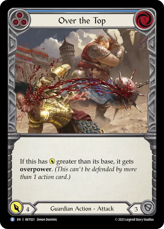 Card: Over the Top (blu)