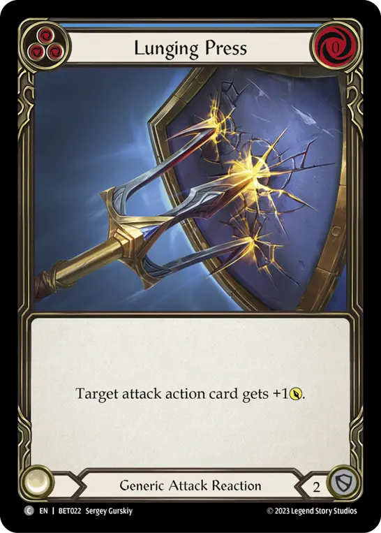 Card: Lunging Press (blu)