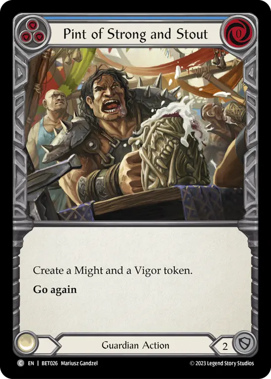 Card: Pint of Strong and Stout (blu)