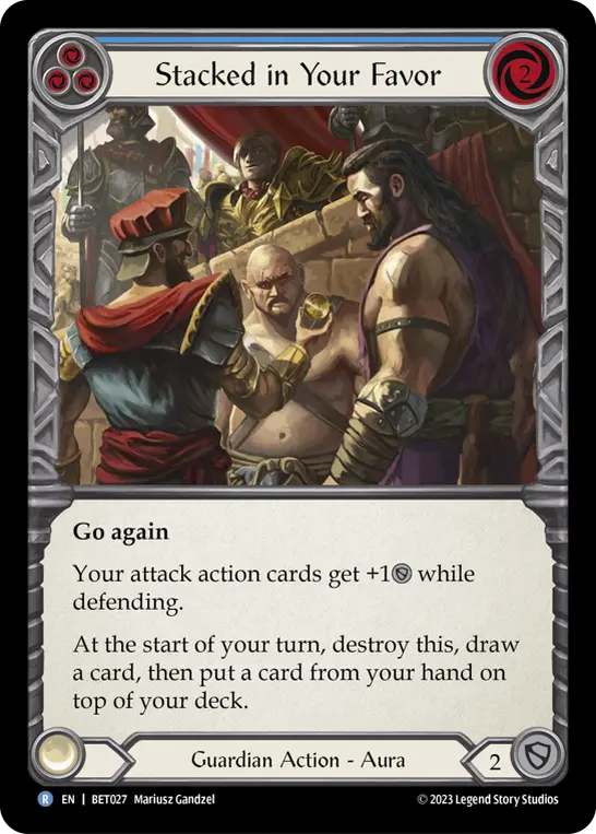 Card: Stacked in Your Favor (blu)