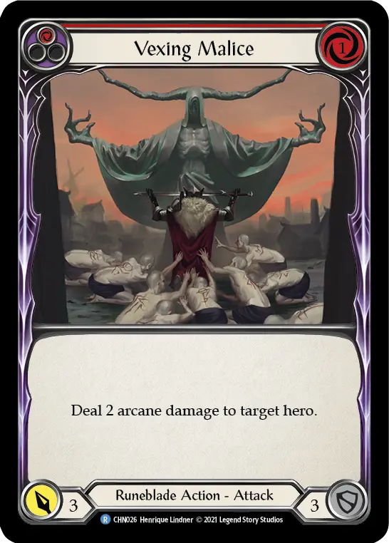 Card: Vexing Malice (red)