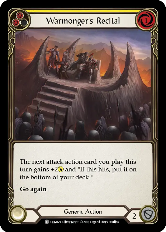 Card: Warmonger's Recital (yel)
