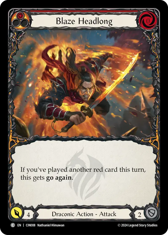 Card image of Blaze Headlong (Red)