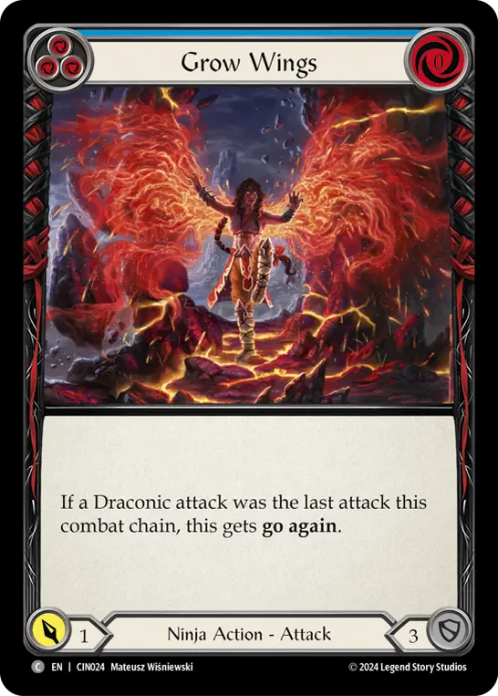 Card: Grow Wings (blu)
