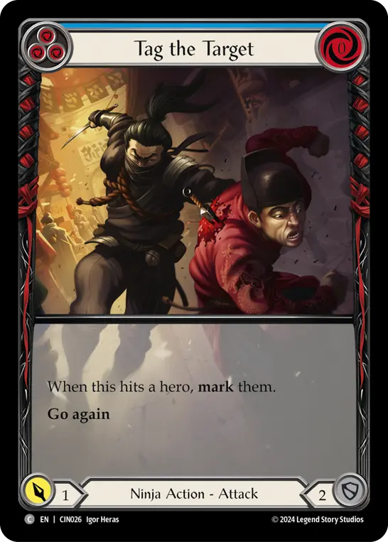 Card: Tag the Target (blu)