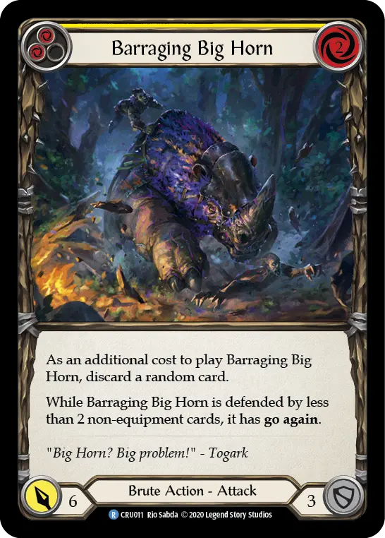Card: Barraging Big Horn (yel)