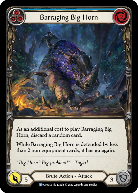 Card: Barraging Big Horn (blu)