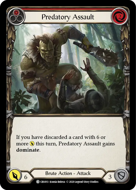 Card: Predatory Assault (red)