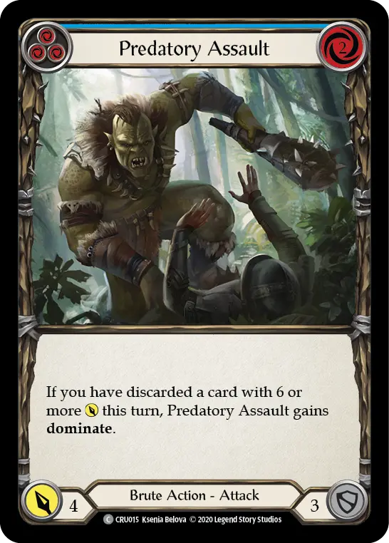 Card: Predatory Assault (blu)