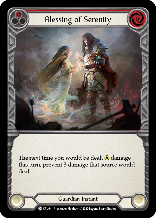 Card: Blessing of Serenity (red)