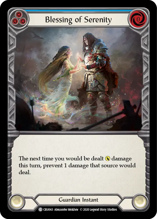 Card: Blessing of Serenity (blu)