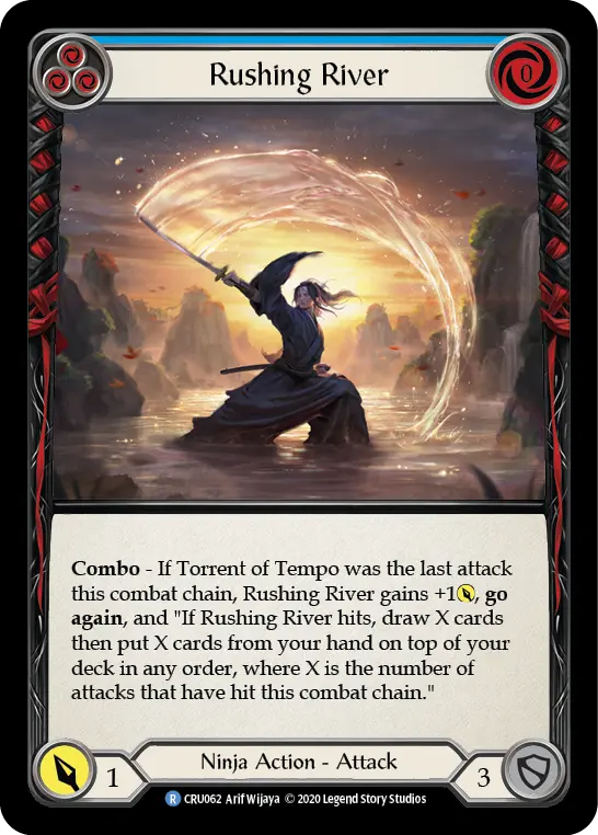 Card: Rushing River (blu)