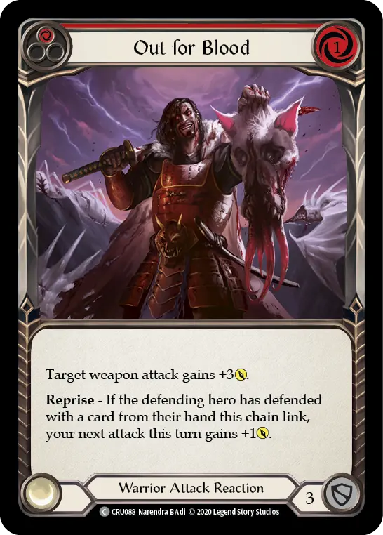 Card: Out for Blood (red)