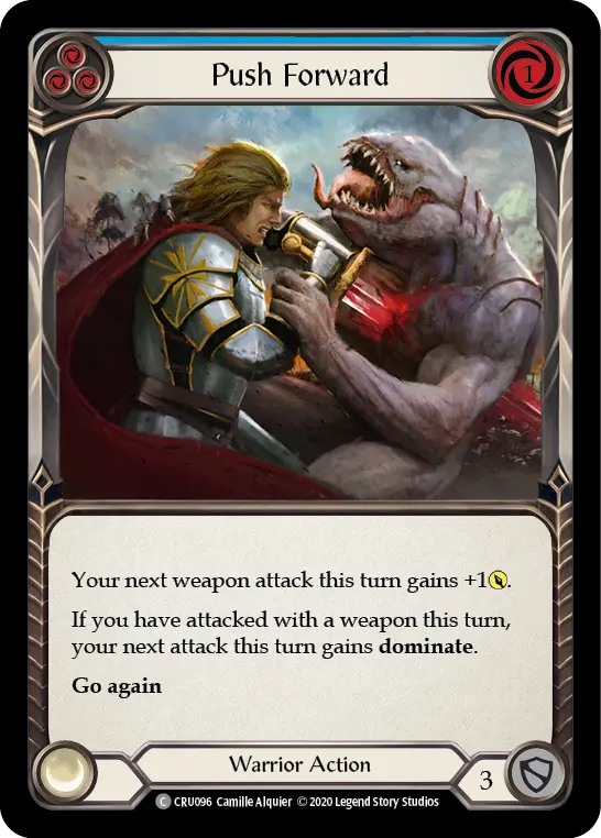 Card: Push Forward (blu)