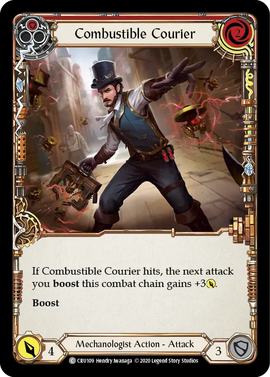 Card: Combustible Courier (red)