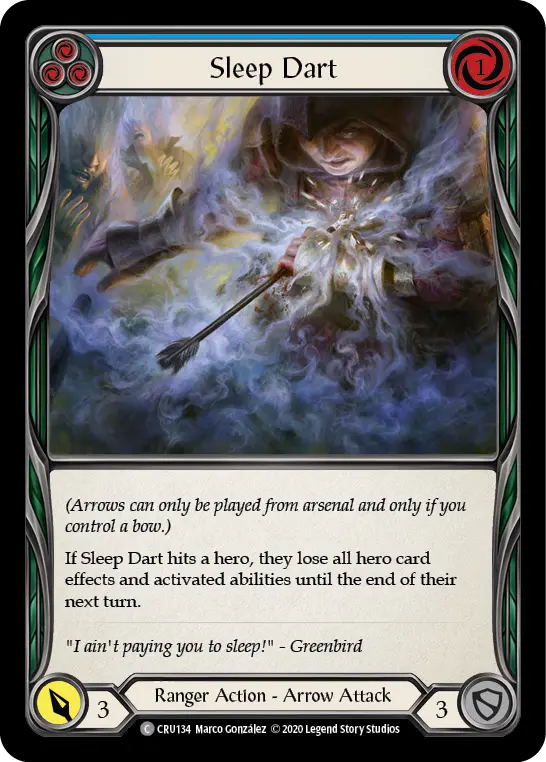 Card: Sleep Dart (blu)