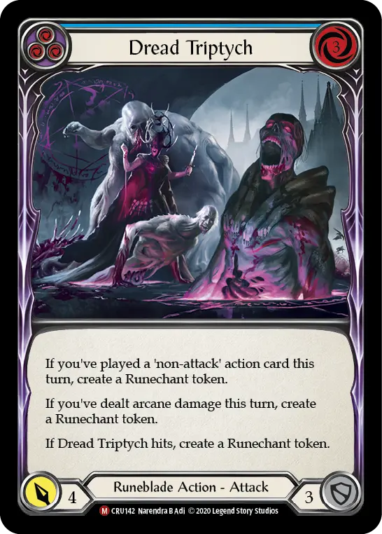 Card: Dread Triptych (blu)