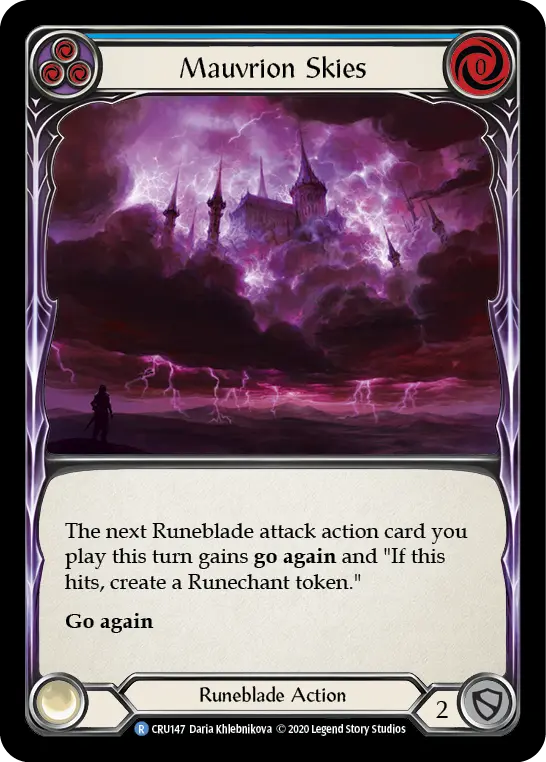 Card: Mauvrion Skies (blu)
