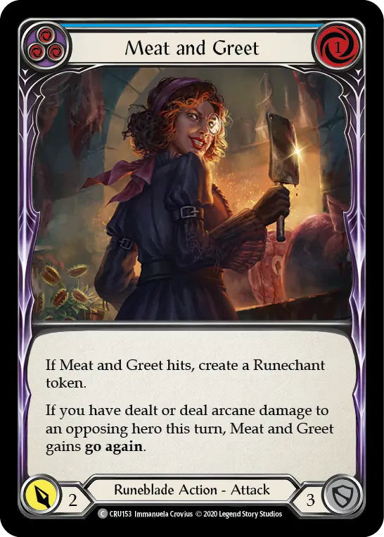 Card: Meat and Greet (blu)