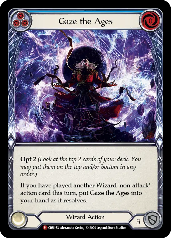Card: Gaze the Ages (blu)