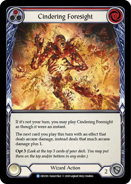 Card: Cindering Foresight (red)