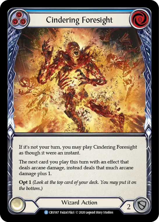 Card: Cindering Foresight (blu)