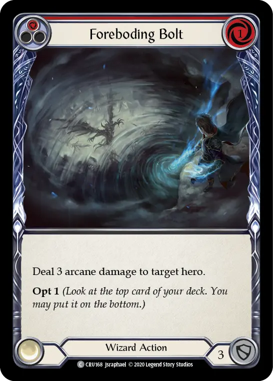 Card: Foreboding Bolt (red)