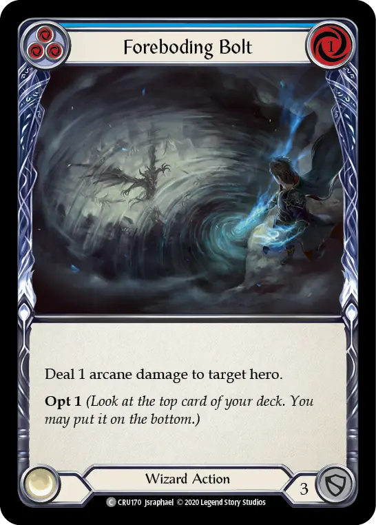 Card: Foreboding Bolt (blu)