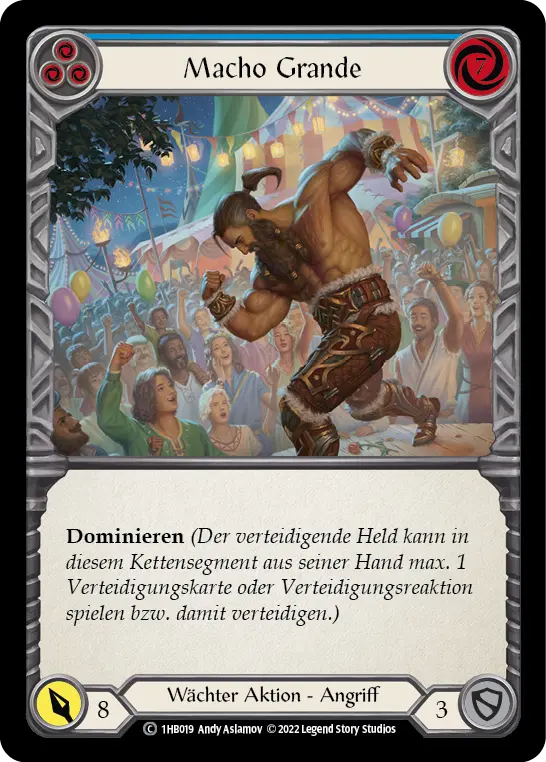 Card: Macho Grande (blu)