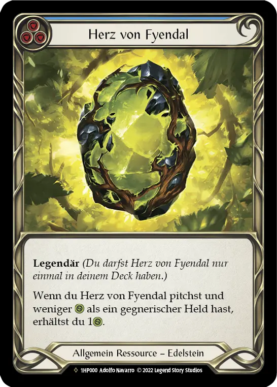 Card: Heart of Fyendal (blu)
