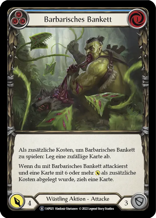 Card: Savage Feast (blu)