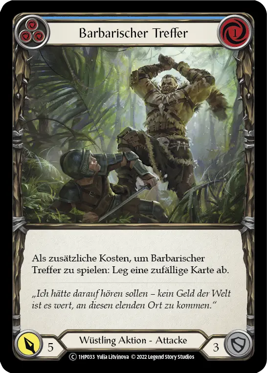 Card: Savage Swing (blu)