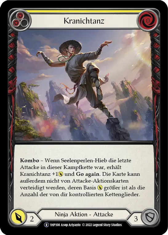 Card: Crane Dance (yel)